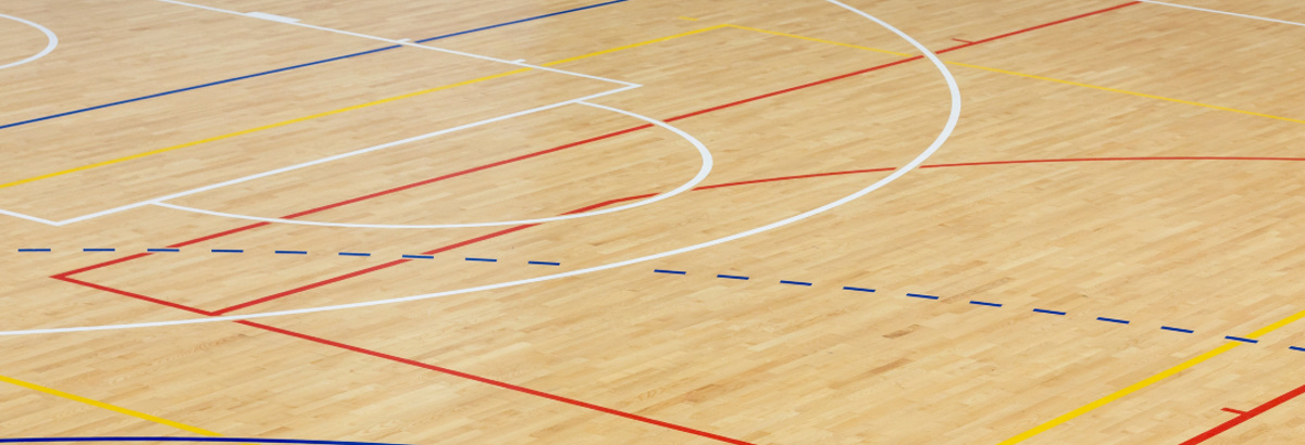 Vloer in een sporthal. 